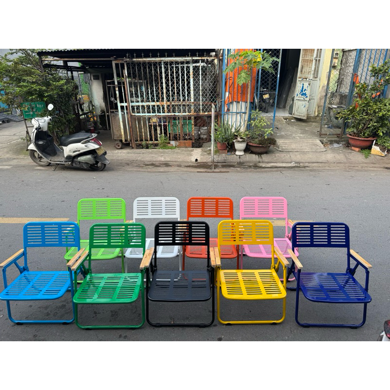 [10 MÀU SẮC] GHẾ CNC CAFE, ghế xếp gấp gọn, ghế cafe gấp gọn, ghế xếp cafe, ghế gấp gọn, ghế cafe