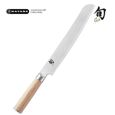 Dao cắt bánh mỳ cao cấp KAI Nhật Bản - Shun Classic White Bread thép VG-Max Damascus 69 lớp DM0705W (230mm)