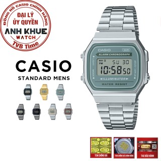  Đồng hồ unisex dây kim loại Casio chính hãng A168 Series  36mm  