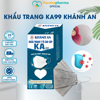  Khẩu trang 4D KF94 Khánh An chống bụi mịn 4 lớp cao cấp hộp 30 cái KAKA99O 