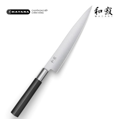 Dao phi lê lọc thịt Nhật Bản cao cấp KAI Wasabi Black Flexible lưỡi có thể uốn cong - 6761F (180mm)