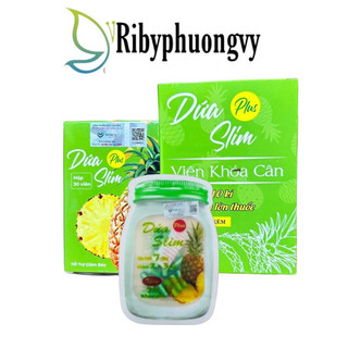  Dứa slim plus giảm cân thải mỡ cho cơ địa lờn khó + khóa cân 