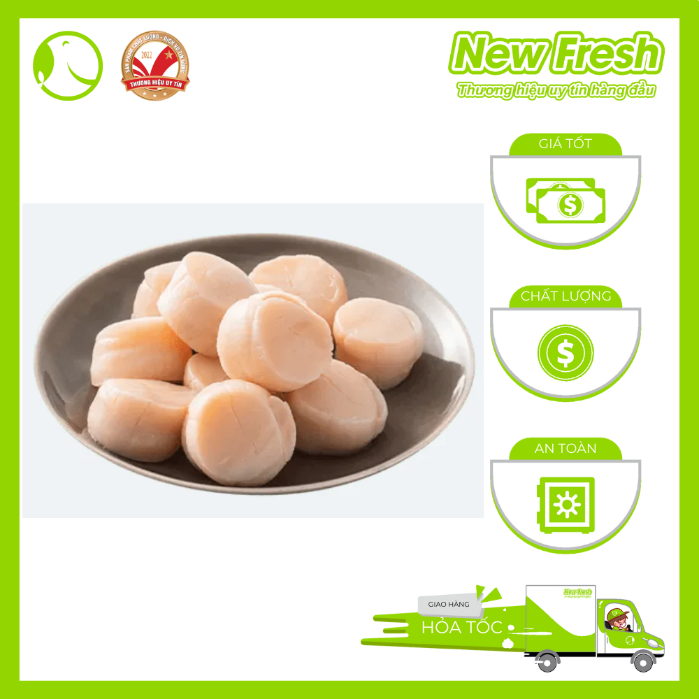 [GIAO NHANH HCM] Cồi Sò Điệp Nhật Size Lớn - Túi 500Gr