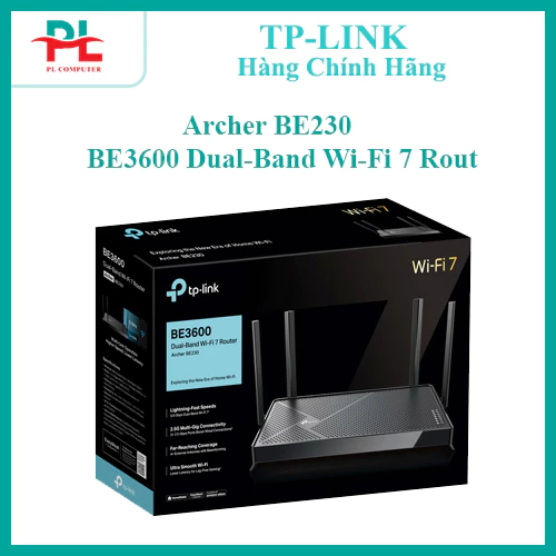 Bộ Phát Wifi TP-Link Archer BE230 (3570 Mbps/ Wifi 7/ 2.4/5 GHz) - Hàng Chính Hãng - BH 24 TH