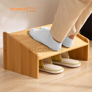 Ghế kê gác chân công thái học giá rẻ cho văn phòng, làm việc, học tập chống đau mỏi chân thương hiệu DECOMAN - D17