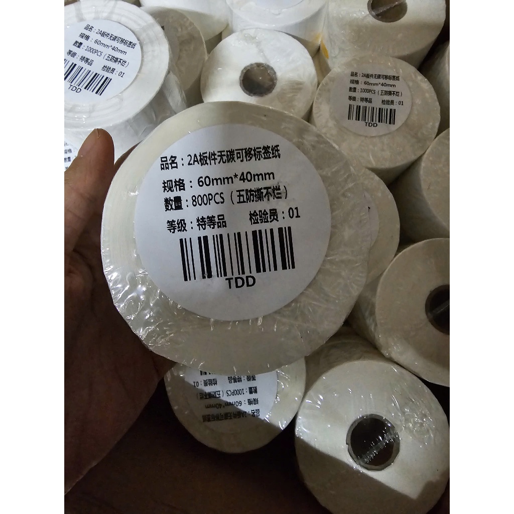 Giấy in tem PVC polyme CNC nội thất 60x40 loại 800 tem và 1000 tem XÉ KO RÁCH BÓC KHÔNG ĐỂ LẠI KEO