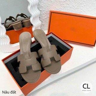 Guốc da sần chữ h cao cấp 5 phân 18 màu