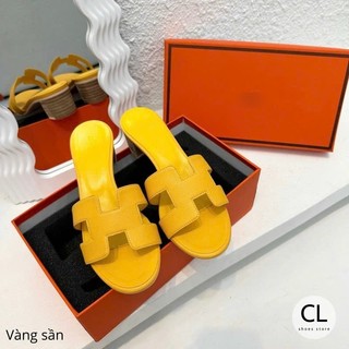 Guốc da sần chữ h cao cấp 5 phân 18 màu