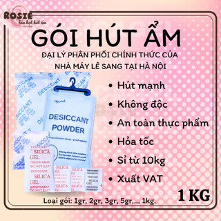    Hot   1Kg Gói hút ẩm loại 1 2 3 5 10 20 50 100 500g Silicagel - gói hút ẩm khử mùi chống ẩm mốc 