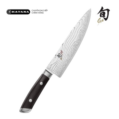 Dao thái thịt cá cao cấp KAI Nhật Bản - Shun Kaji Chef thép SG-2 Damascus 33 lớp KDM0006 (200mm)