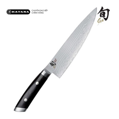 Dao thái thịt cá cao cấp KAI Nhật Bản - Shun Kaji Western Cook thép SG-2 Damascus 33 lớp KDM0031 (200mm)