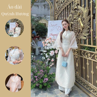 Áo dài NGỌC NỮ cao cấp - mẫu mới kết hoa siêu xinh by Quỳnh Hương 