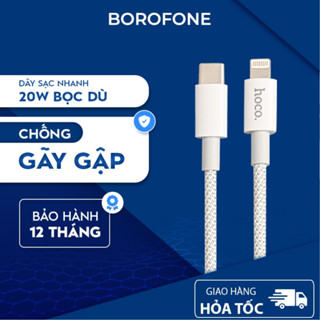 Dây sạc nhanh Hoco X56 H-UPF01-GR bọc nylon bện,hỗ trợ dòng sạc 3.0A, PD 20W, dài 1M cho iphone ipad