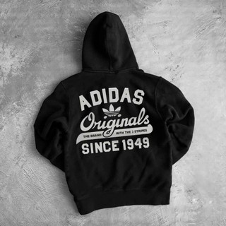  Áo hoodie adidas nỉ lót lông cừu nam nữ dày dặn ấm áp hình in caosu nổi áo khoác  phong cách thời trang thể thao 