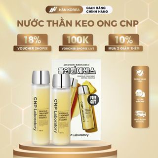Set nước thần keo ong CNP Laboratory 150ml + 100ml, Toner cấp ẩm, cân bằng phục hồi da - Hân Korea