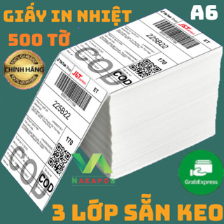   Thùng 20 Tệp  Giấy in Nhiệt Decal A6-100x150 Sẵn Lớp Keo Tự Dán Tệp 500 Tem In Đơn Hàng Shopee TMĐT  Thùng 20 Tệp  