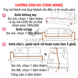 Khăn trải sofa thảm phủ sofa hoa văn hiện đại phù hợp 4 mùa