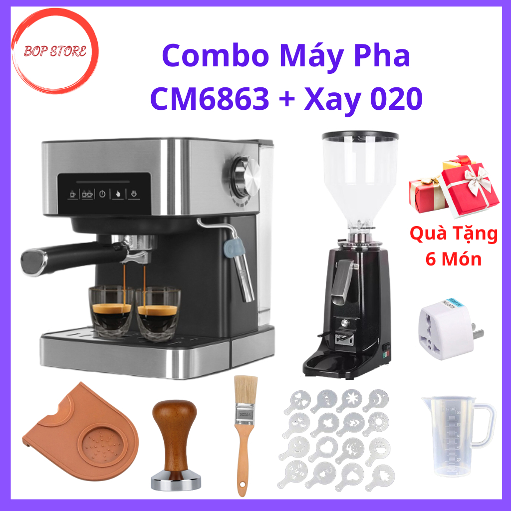 Combo Máy Pha Cafe CM6863 + Xay 020