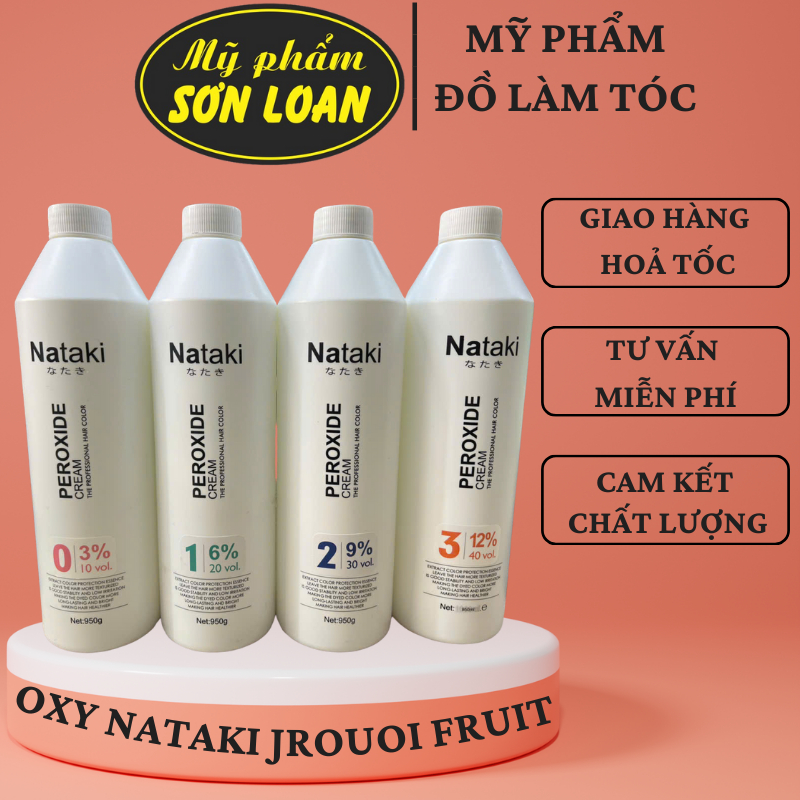 Oxy Trợ Nhuộm  Nataki Jrouoi fruit 950ml giảm sót da đầu hàng chính hãng