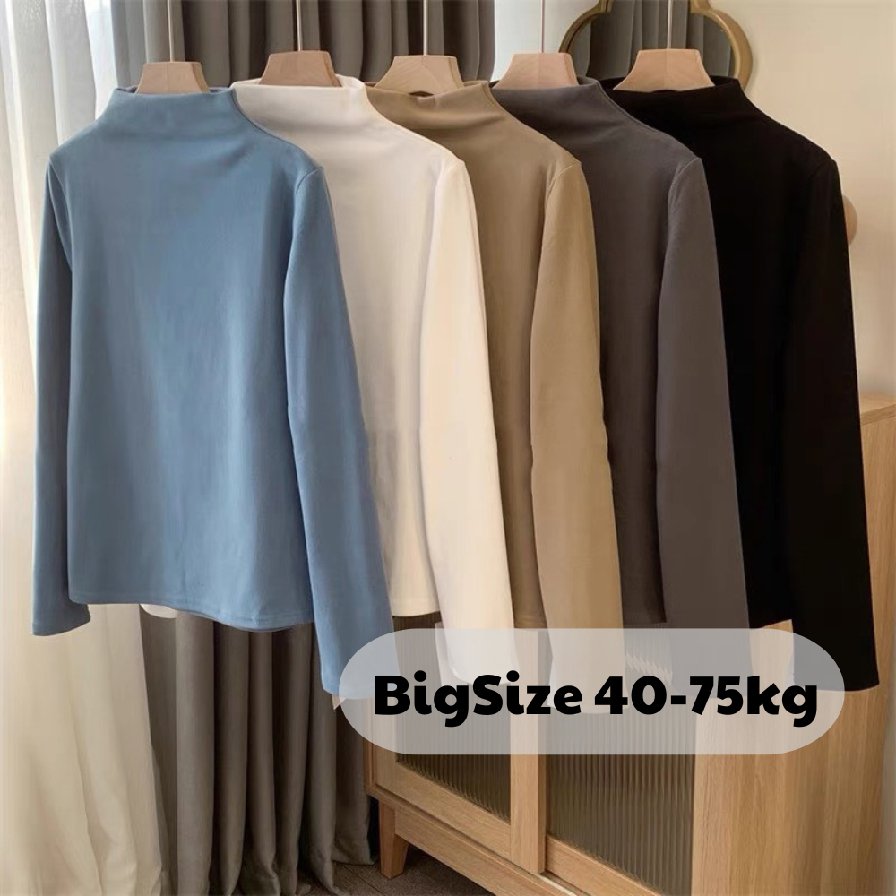 [40-90KG] MS1310 Áo giữ nhiệt BIGSIZE cổ 3p nam nữ chất lông thỏ siêu mềm mại ấm áp | BigBuy360 - bigbuy360.vn