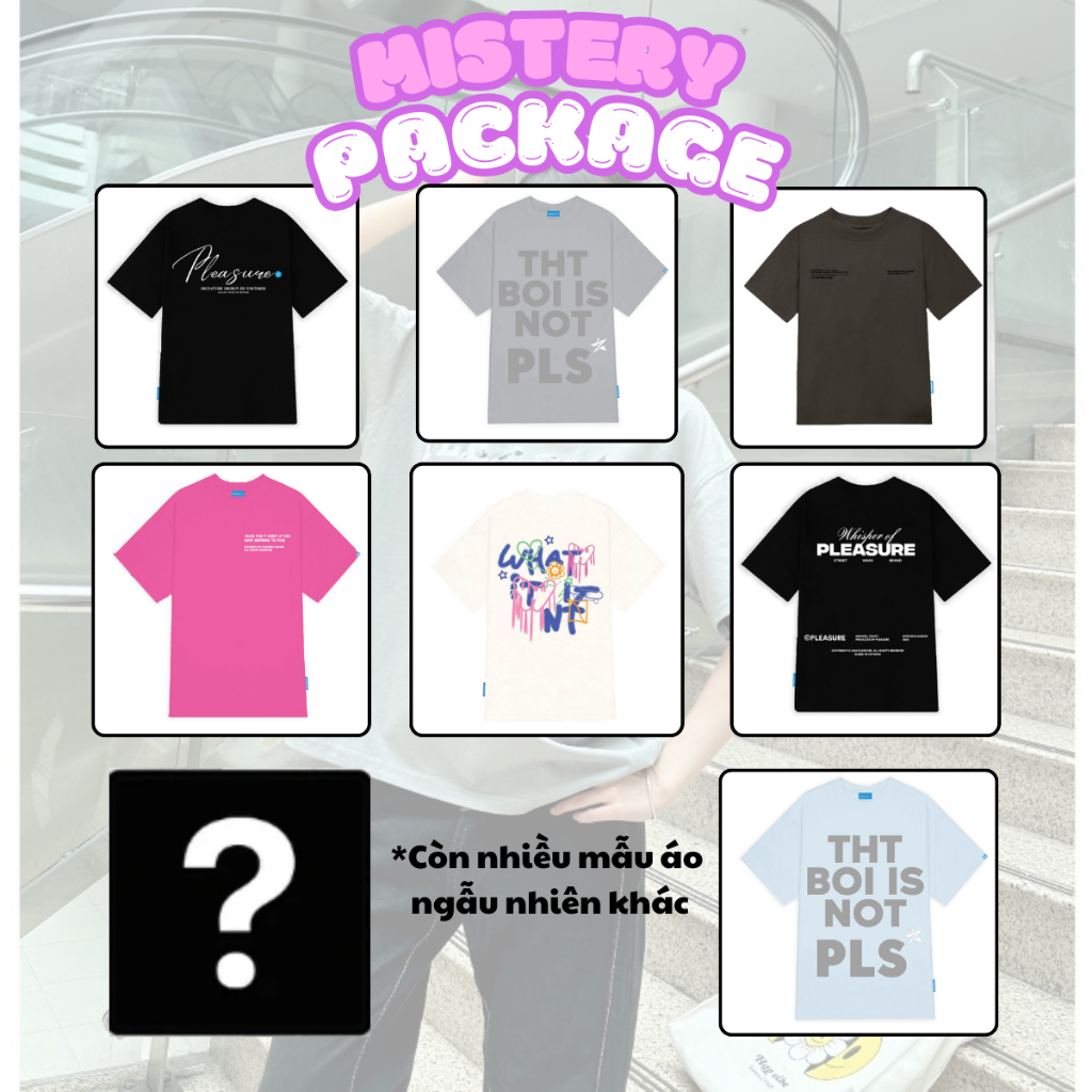 PLEASURE Random Box Áo Thun - Rể Vô Địch / Áo Thun Ngẫu Nhiên New 100% Unisex Chính Hãng Local Brand