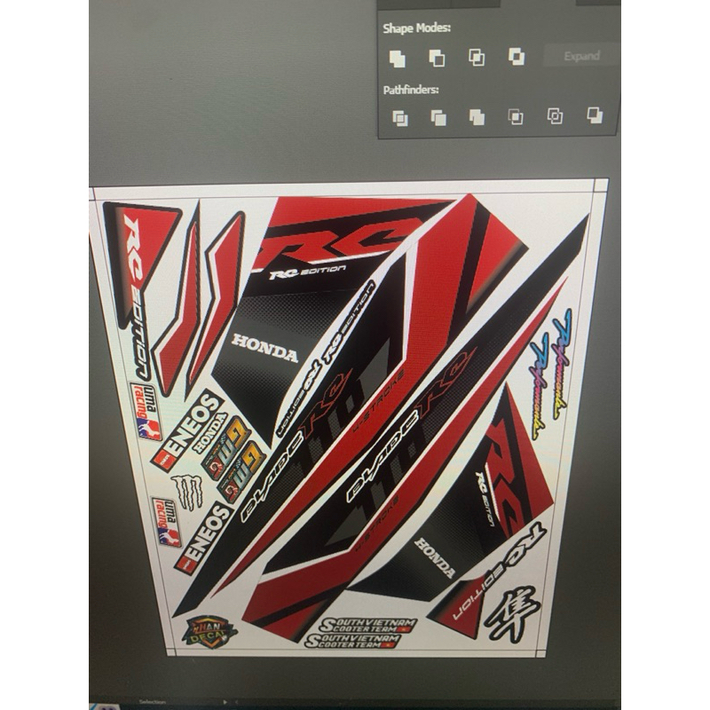 Tem Blade RC đỏ đen