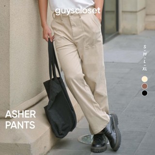  Quần Nhung Tăm Nam GUY's Closet Asher Pants - Chất Liệu Corduroy Dáng Suông Thoải Mái- Đen Be Nâu 
