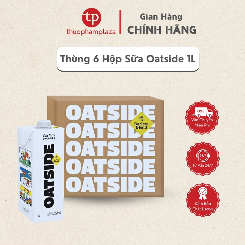 Thùng 6 hộp sữa yến mạch OATSIDE Barista Blend (6x1L)