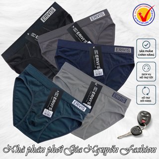 [Mẫu mới] Bộ 5 quần sịp nam cao cấp Erivis, chất liệu Cotton Bambo, co giãn đa chiều, Hàng Việt nam chất lượng cao