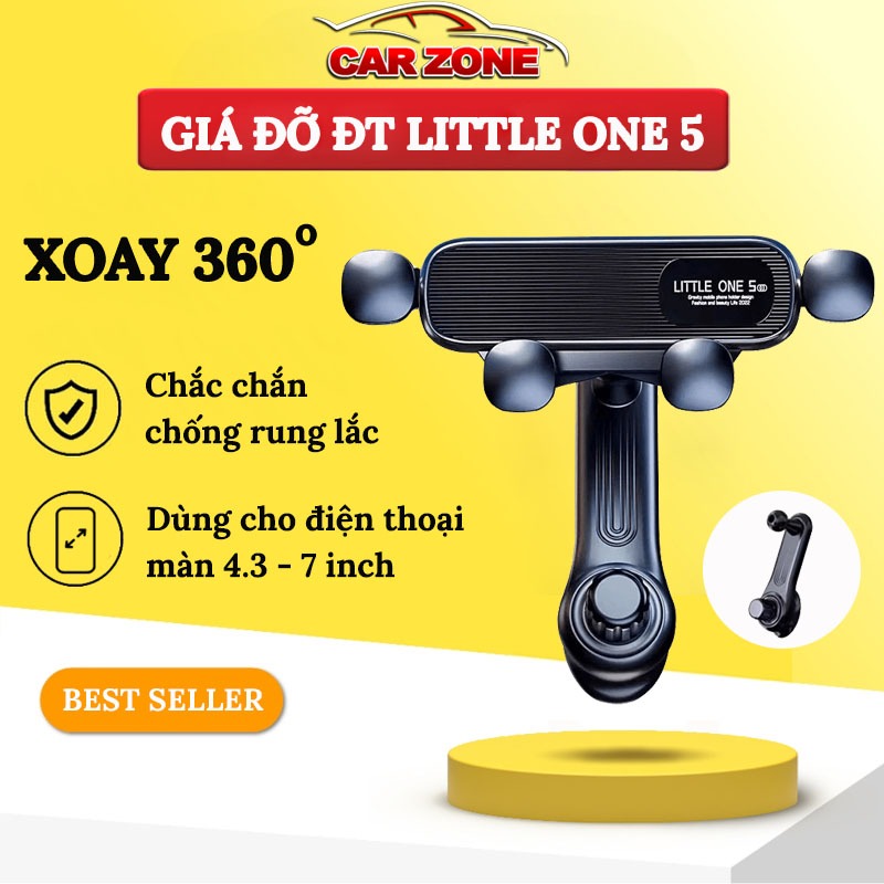 Giá Đỡ Điện Thoại Ô Tô LITTLE ONE 5 - Kẹp Cửa Gió Điều Hòa Xoay 360 Độ, Không Vướng Cửa Gió Điều Hòa Cao Cấp