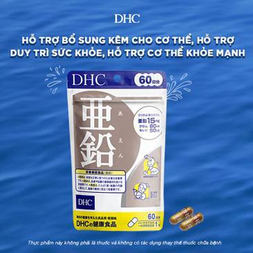 Viên uống Bổ sung Kẽm DHC Zinc 15v/gói và 30v/gói