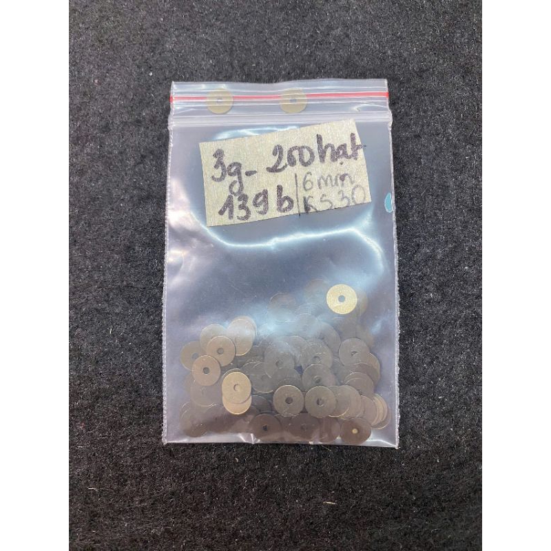 Mã KS30 hạt kim sa kết tay 6mm