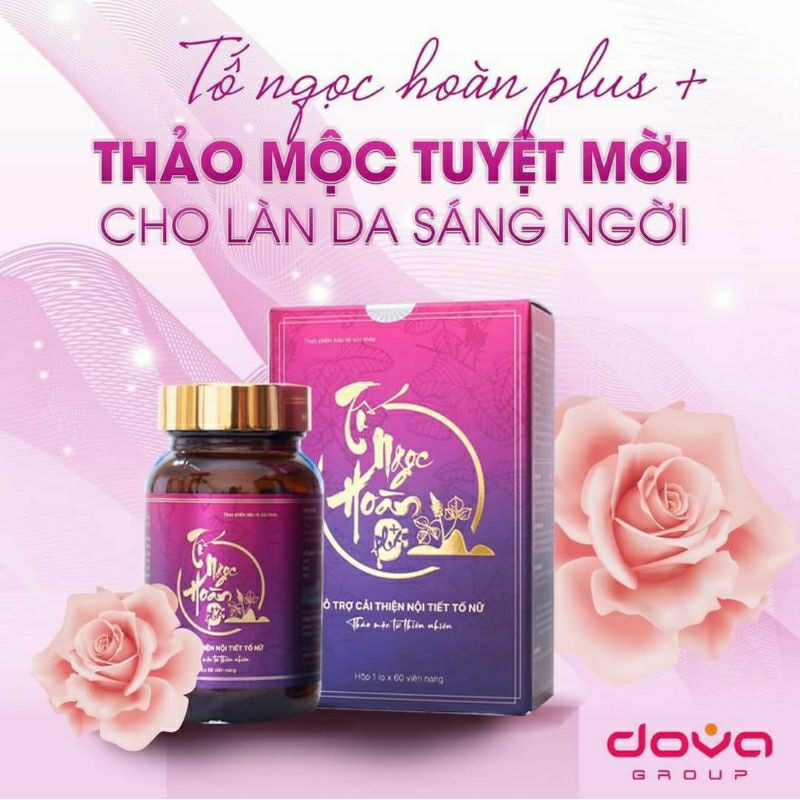 [Chính Hãng] Thực phẩm bảo vệ sức khoẻ Tố Ngọc Hoàn Plus+ giúp đẹp da, mờ nám, bổ sung nội tiết.