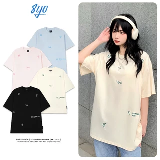 Áo Thun Thêu 8YO SUMMER PARTY Tee Cotton Mềm Mịn Mát - Áo Phông Local Brand Unisex Nam Nữ Form Rộng