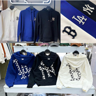 [Chính hãng] Áo khoác hoodie MLB logo thêu, nỉ da cá dầy dặn, form unisex, notag giấy bao check store