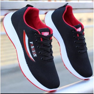  Giày thể thao nam Sneaker phong cách Hàn Quốc vải dệt kim đế cao su thoáng khí - Sport 