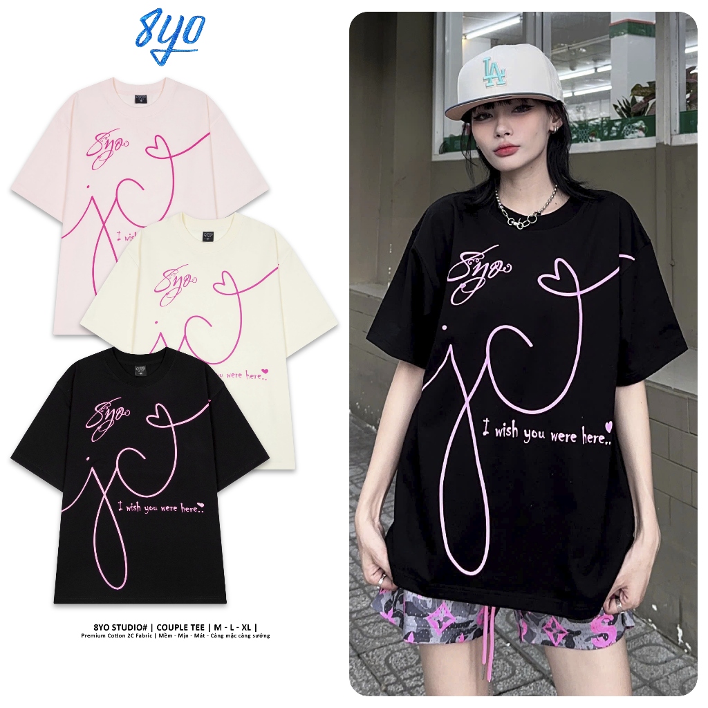 Áo Thun Cặp Đôi 8YO COUPLE Tee Cotton Mềm Mịn Mát - Áo Phông Local Brand Unisex Nam Nữ Form Rộng | BigBuy360 - bigbuy360.vn