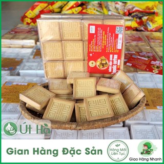 Bánh Đậu Xanh Nướng Quảng Ngãi Bịch 24 Cái Bánh Vuông Thơm Ngon Giữ Nguyên Hương Vị Truyền Thống - Út Hà Đặc Sản