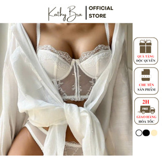 A10 Áo Bra Kiểu Corset Định Hình KATHY BRA Không Mút Có Gọng Phối Lưới Ren Hoa Mix Đồ Xinh