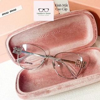 Gọng kính cận mắt mèo Nữ hiệu Miu.’Miu  sang chảnh tiểu thư gọng kim loại titan phù hợp với mọi khuôn mặt