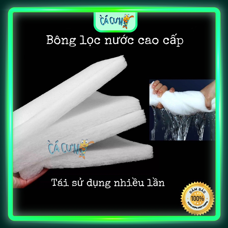Bông lọc nước trắng size 50x50 - Gòn trắng, Vật liệu lọc bể cá | Gòn ép 50x50 lọc nước (LOẠI 1)