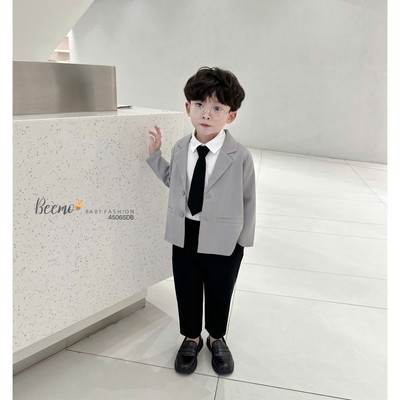 Set vest công tử Beemo ( không kèm sơ mi)  kèm cà vạt vải chéo hàn mặc đi học, đi chơi, sự kiện cho bé từ 9-24kg 4506SDB