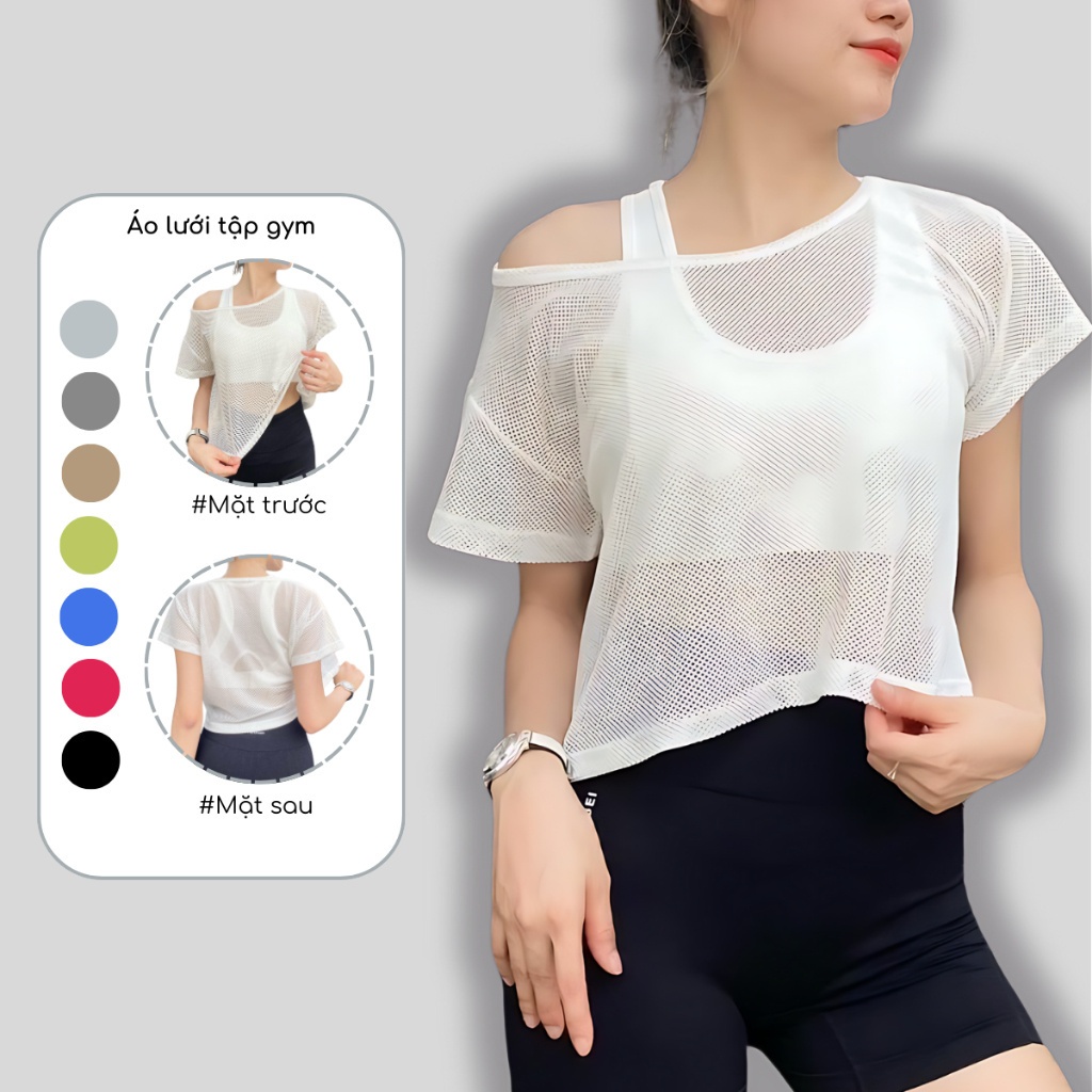 Áo Lưới Tập Gym Yoga Thể Thao Nữ Vải Thoáng Mát Giặt Nhanh Khô Mặc Tôn Dáng BEYOUR SPORT