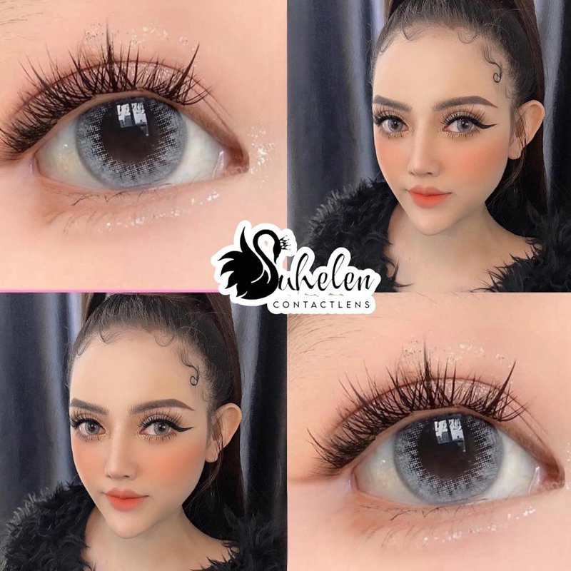 Kính áp tròng 𝐋𝐄𝐍 𝐦𝐚̆́𝐭 𝐗𝐚́𝐦 𝐭𝐚̂𝐲( Pony) (Tặng kèm khay có Dụng cụ đeo )