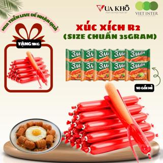  Combo siêu rẻ: 1KG xúc xích ăn liền  SIZE 35gr cây = 27 cây kg  - Tặng 1Kg xúc xích + 10 gói mì 3 miền - Đồ ăn vặt 