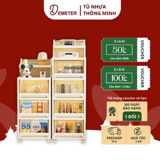 Kệ đựng gia vị, kệ đựng đồ bỉm sữa, tủ để đồ ăn vặt, kệ xe đẩy spa có bánh xe 360 chất liệu nhựa PP siêu bền