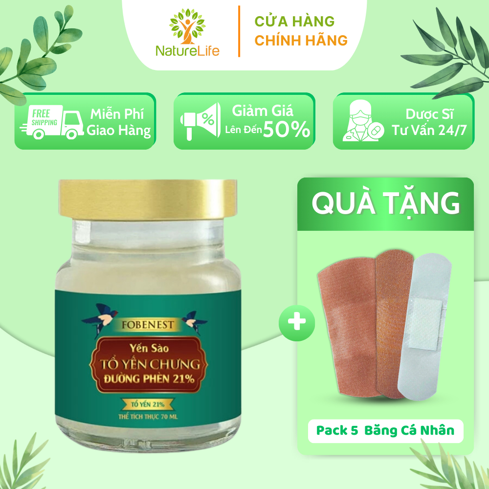 Hộp Yến Sào Fobelife 21% Yến Giúp Bồi Bổ Cơ Thể - Lọ 70ml NTLF