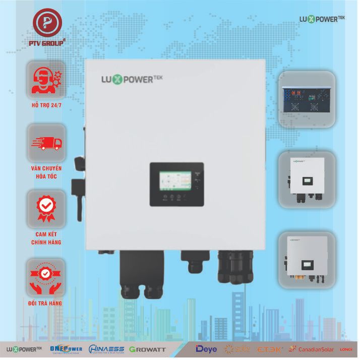 Inverter Luxpower GEN-LB-EU 8 -10K 1 Pha I Biến Tần Hybrid | PTV GROUP | Bảo Hành 5 Năm