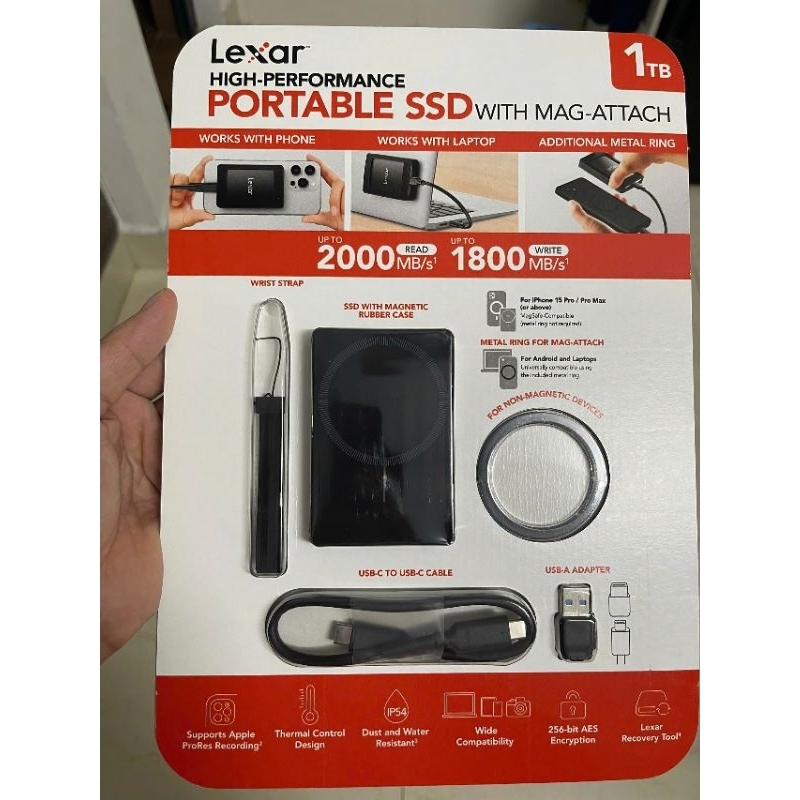 Ổ DI ĐỘNG SSD M2 NVME 1TB LEXAR SL500 - TỐC ĐỘ CAO 2000/1800 MB/S.