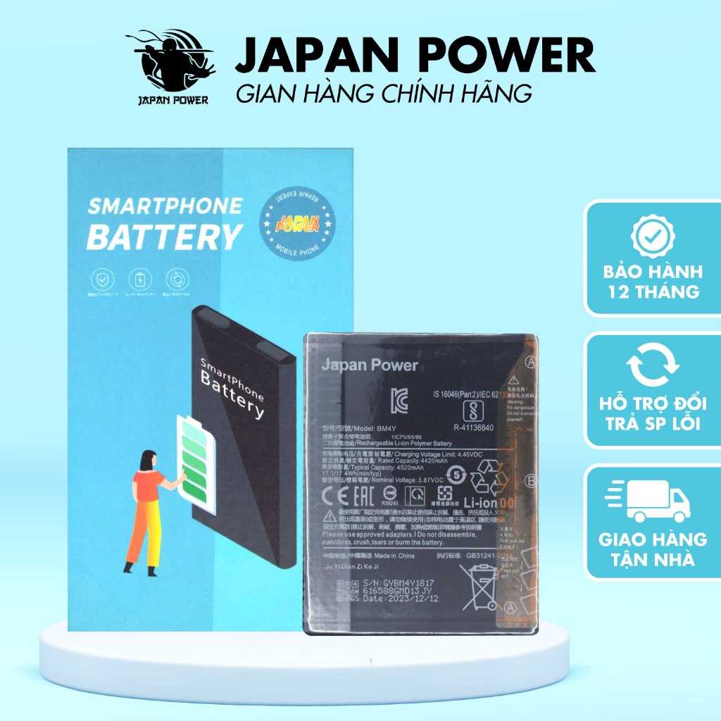 Pin Redmi BM4Y Bảo Hành 12 Tháng Tương Thích Cho Poco F3 / Redmi K40 / Redmi K40 Pro / Poco F3 Pro /